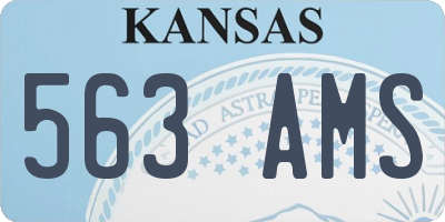 KS license plate 563AMS
