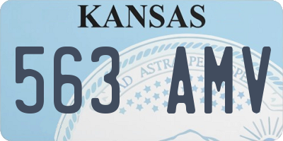 KS license plate 563AMV