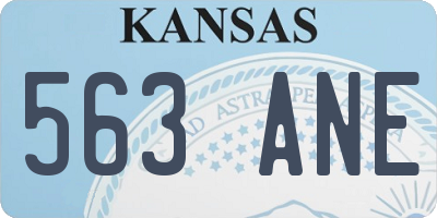 KS license plate 563ANE