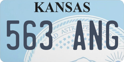 KS license plate 563ANG