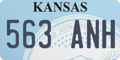 KS license plate 563ANH