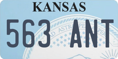 KS license plate 563ANT
