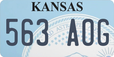 KS license plate 563AOG