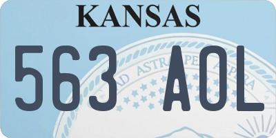 KS license plate 563AOL