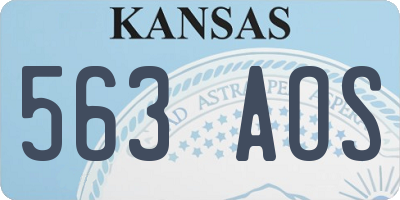 KS license plate 563AOS