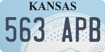 KS license plate 563APB