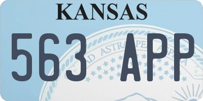 KS license plate 563APP