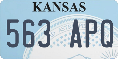 KS license plate 563APQ