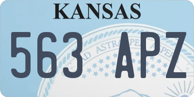 KS license plate 563APZ