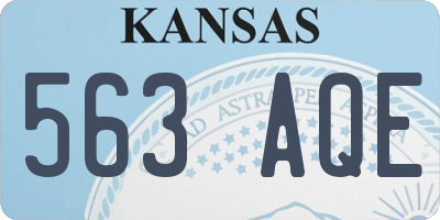KS license plate 563AQE