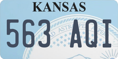 KS license plate 563AQI