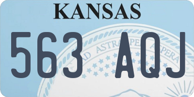 KS license plate 563AQJ
