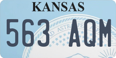 KS license plate 563AQM
