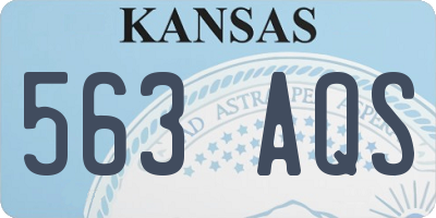 KS license plate 563AQS