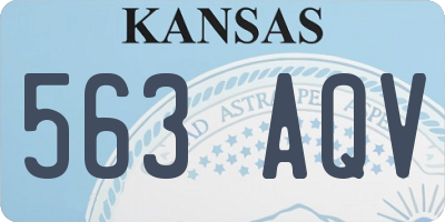 KS license plate 563AQV