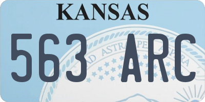 KS license plate 563ARC