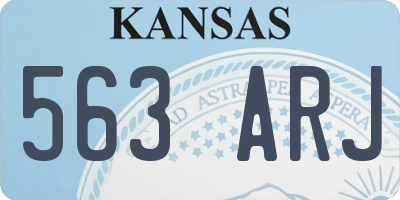 KS license plate 563ARJ