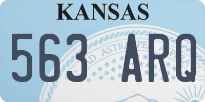 KS license plate 563ARQ