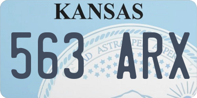 KS license plate 563ARX