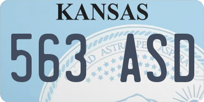 KS license plate 563ASD