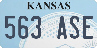 KS license plate 563ASE
