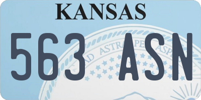 KS license plate 563ASN