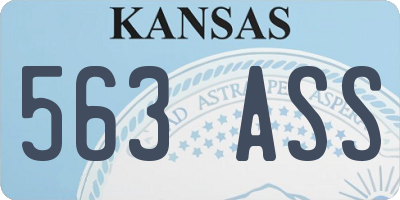 KS license plate 563ASS
