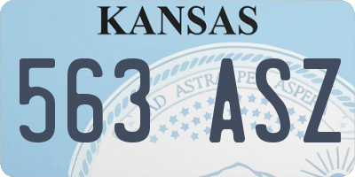 KS license plate 563ASZ
