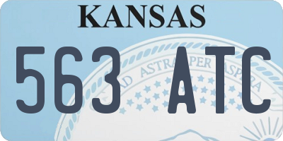 KS license plate 563ATC
