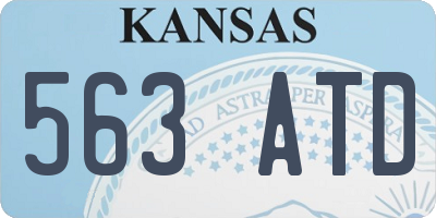 KS license plate 563ATD