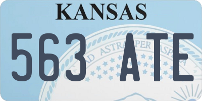KS license plate 563ATE