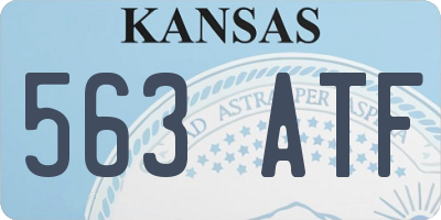 KS license plate 563ATF