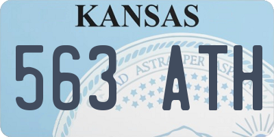 KS license plate 563ATH