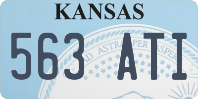KS license plate 563ATI