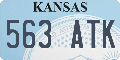 KS license plate 563ATK