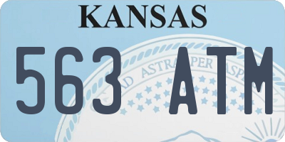 KS license plate 563ATM