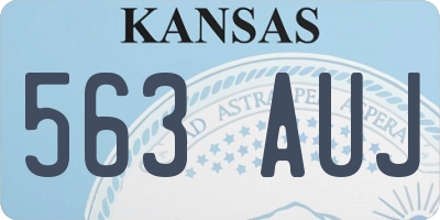KS license plate 563AUJ