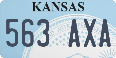 KS license plate 563AXA