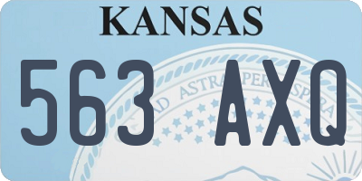 KS license plate 563AXQ