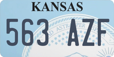 KS license plate 563AZF