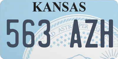 KS license plate 563AZH