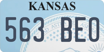 KS license plate 563BEO