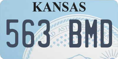 KS license plate 563BMD