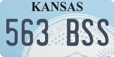 KS license plate 563BSS