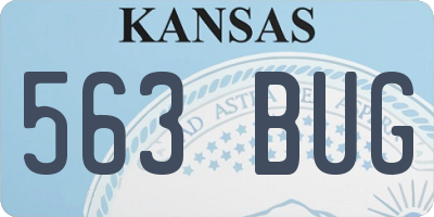 KS license plate 563BUG