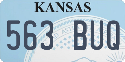 KS license plate 563BUQ