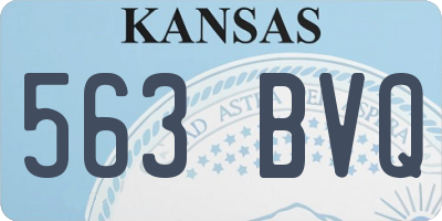 KS license plate 563BVQ