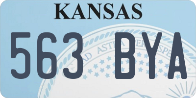 KS license plate 563BYA