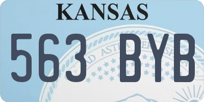 KS license plate 563BYB
