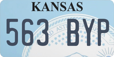 KS license plate 563BYP